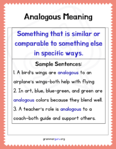Analogous: Meaning and Uses Across Different Fields - Grammar Guru