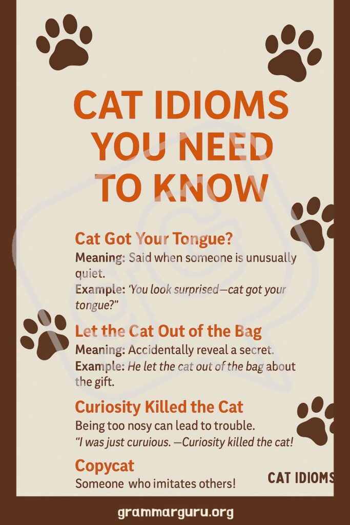 Cat Got Your Tongue - Cat idioms