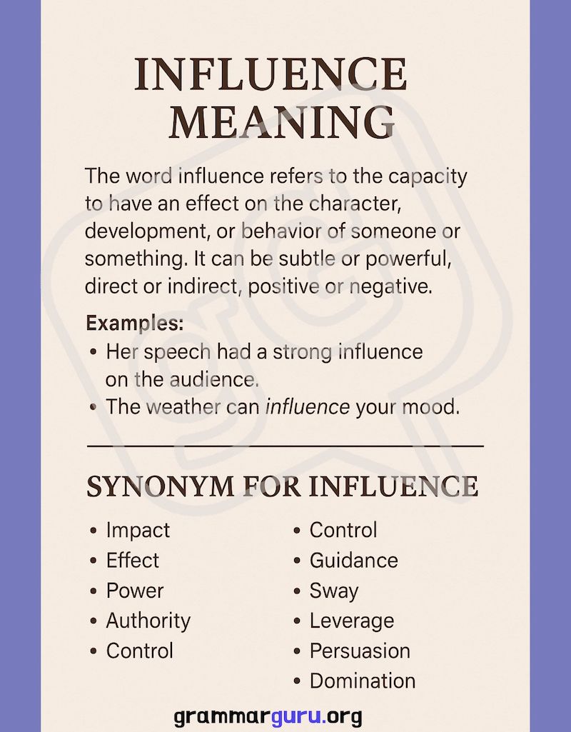 influence synonym
